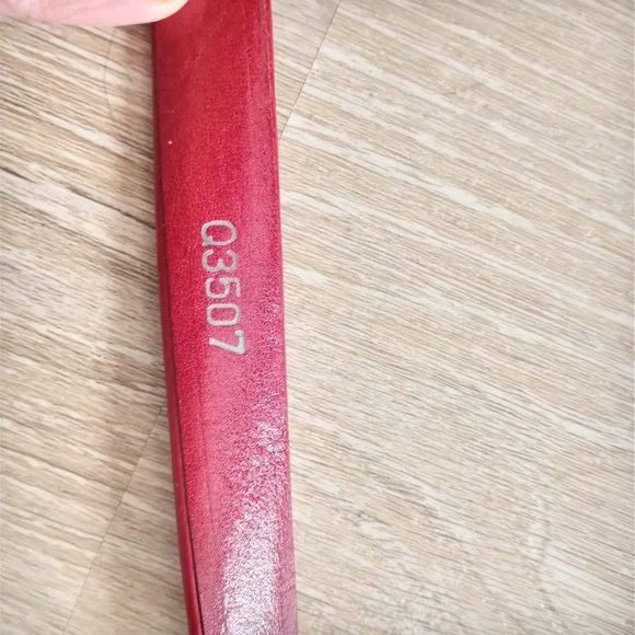 SOLD Brighton Belt Genuine Leather Silver Beaded Native American Red Size 32 … - Picture 9 of 12